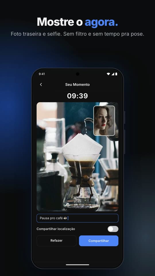 Câmera traseira + selfie — YourTurn